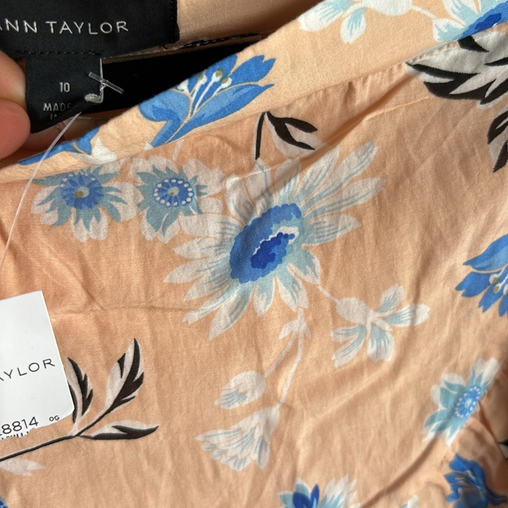 Ann Taylor floral tiered midi skirt 10 - Picture 3 of 4